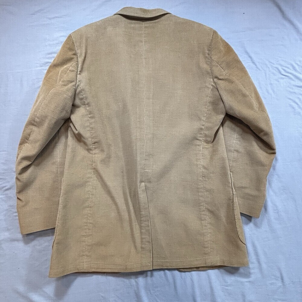 Haggar Vintage Single Breasted Tan Corduroy Sport Jacket Blazer 40 - Picture 7 of 11